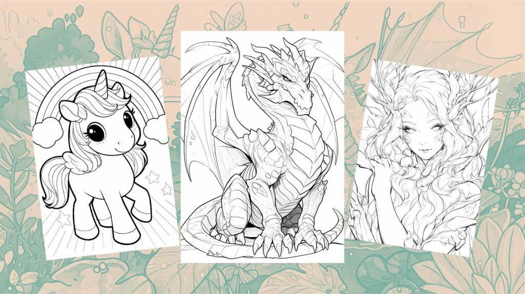 mystical creatures coloring pages